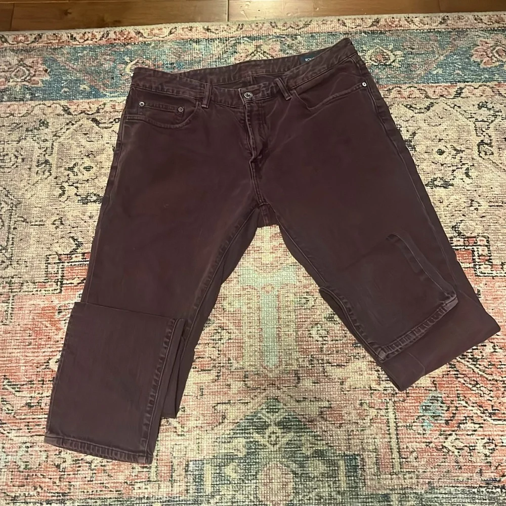 Bonobos Jeans Men's 35x34 Purple Travel Straight - Picture 6 of 8